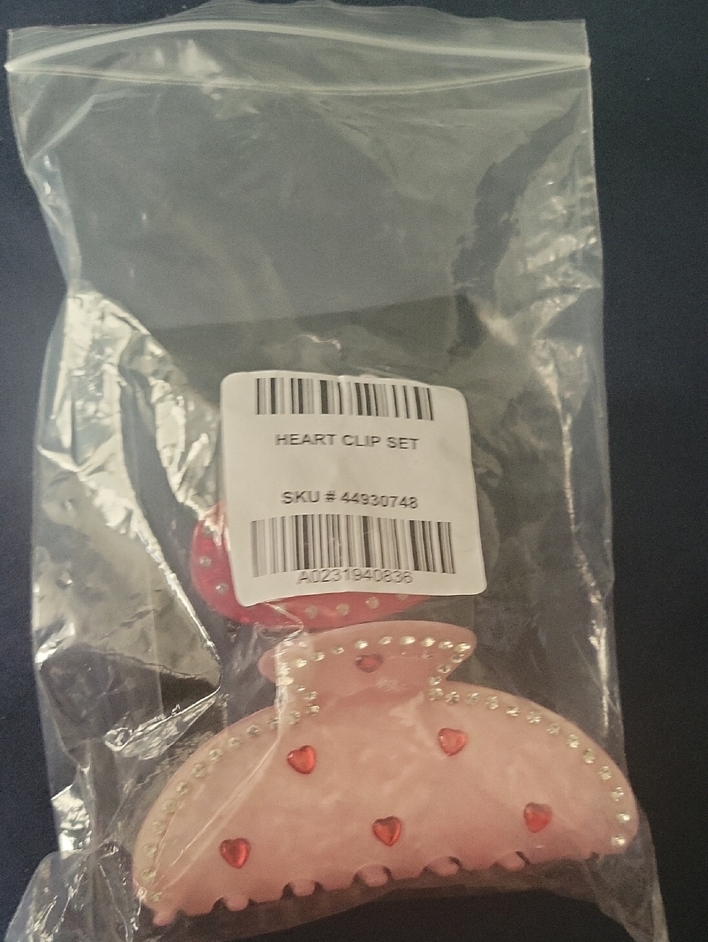 torrid Pink Heart Studded Hair Claw Clip Set